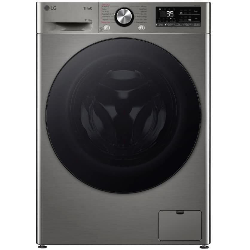 מכונת כביסה משולבת מייבש - 6/11 ק"ג LG אל ג'י ThinQ WD11614GBB
