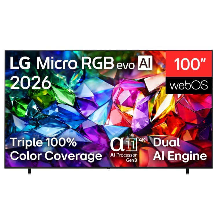טלוויזיה חכמה 100" LG 4K Micro RGB אל ג'י 100MRGB95B6